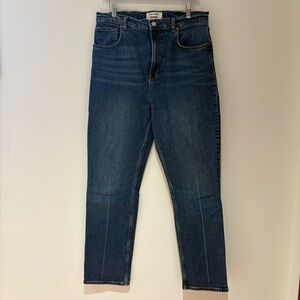 Reformation Liza Ultra High Rise Straight Jeans in Icarian wash